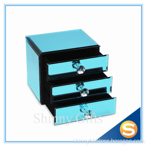 High Quality New Design Glass Jewelry box With Mirror China Manufacturers